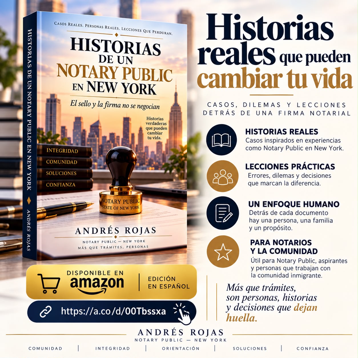 Arte oficial del libro Historias de un Notary Public en New York
